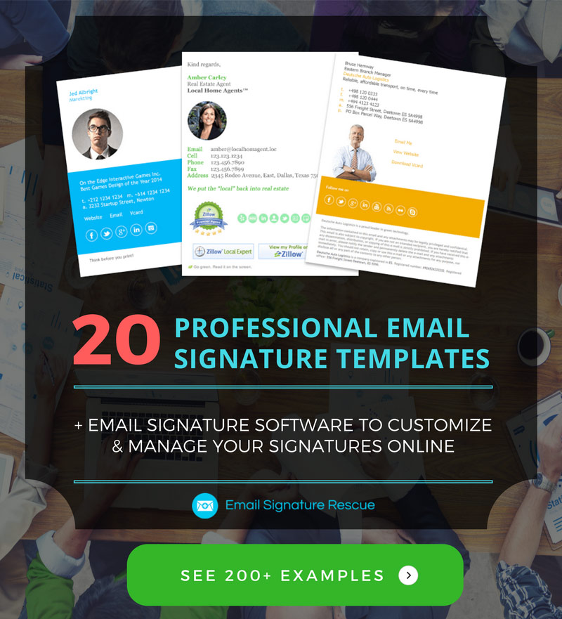 20 email signatures templates