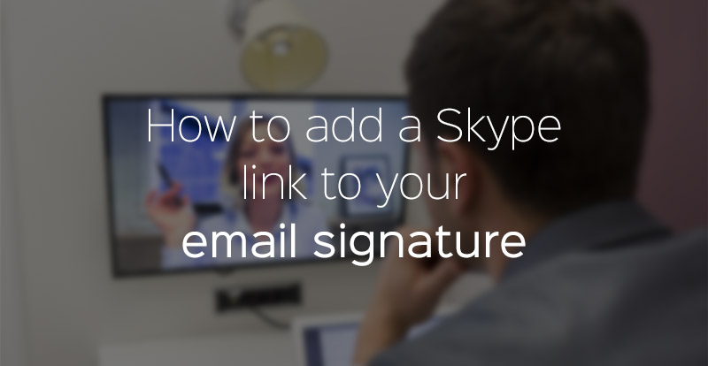 how to add a link to skype in your email signature