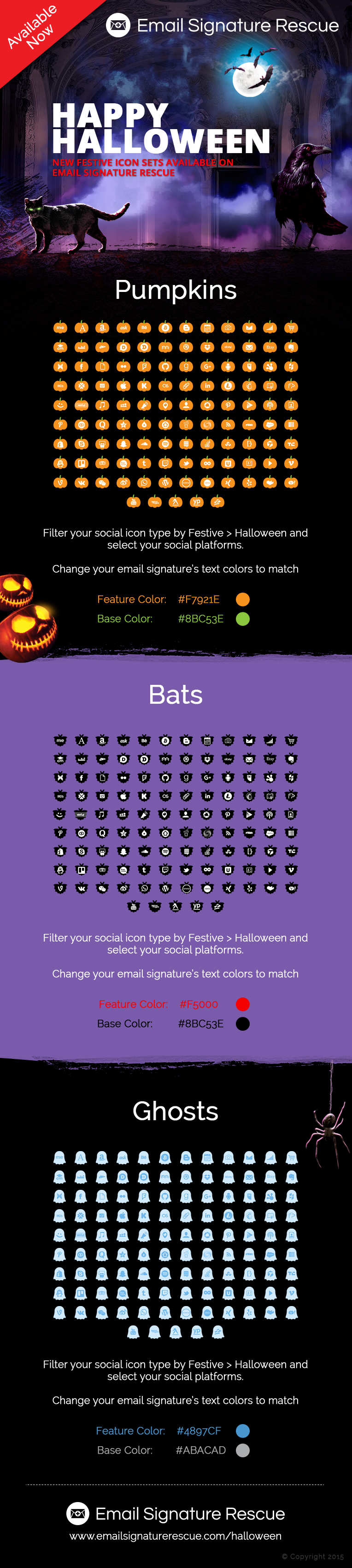 halloween icons email signature