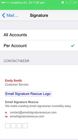 iphone ipad blank boxes html signature settings
