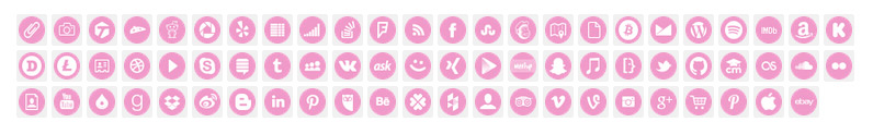 bubblegum social media icons email signature