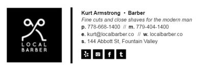 Email Signature for Barbers - The Professional Template