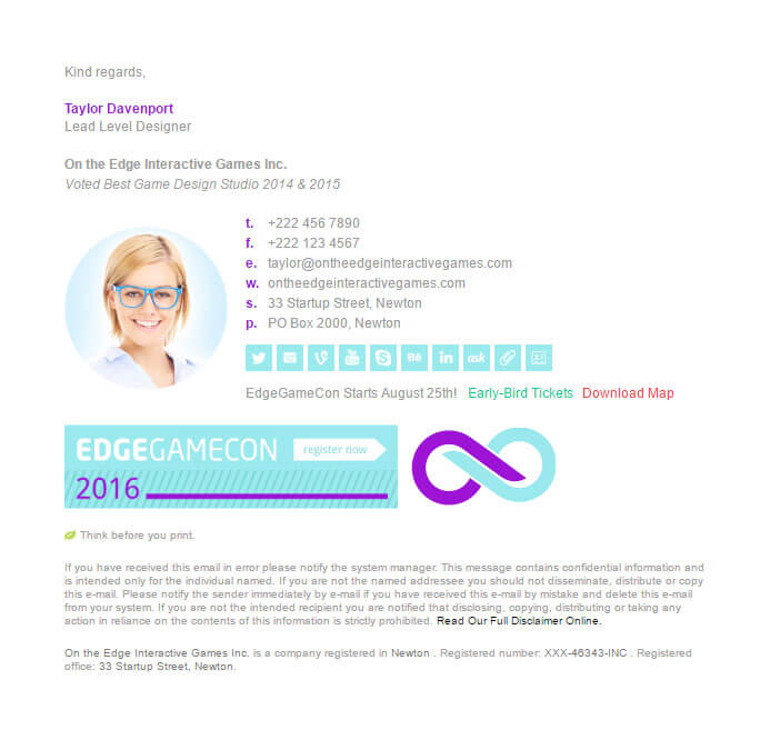 Bizedge Email Signature Template