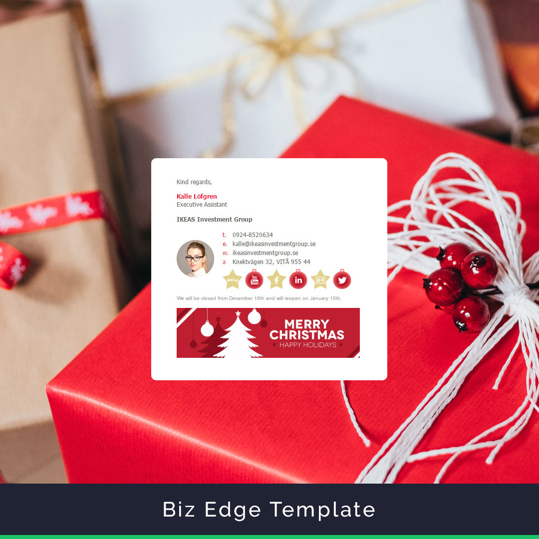 Christmas Email Signature Template Email Signature Rescue