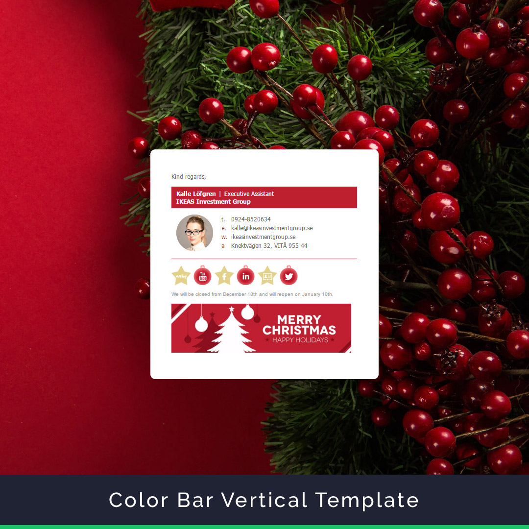 Animated christmas email signatures