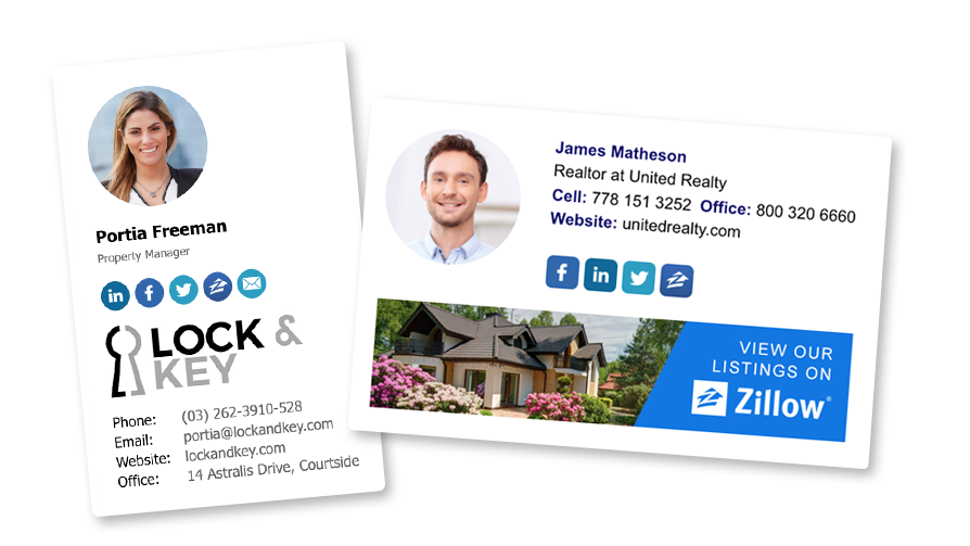 realtor HTML email signature examples