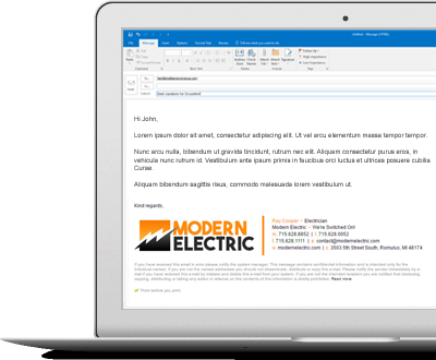 email signatures for electricians