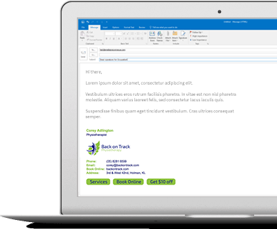 email signatures for physiotherapists