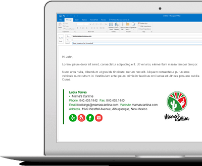 email signatures for restaurants