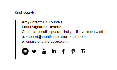 Horizontal Bar Email Signature Template