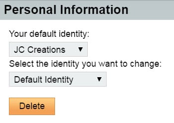 Select your signature from the identity list