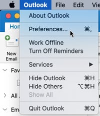open preferences