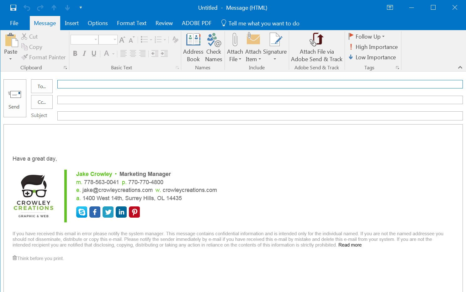 How To Add Signature In Outlook 2021 / How to Add Custom Signatures in ...