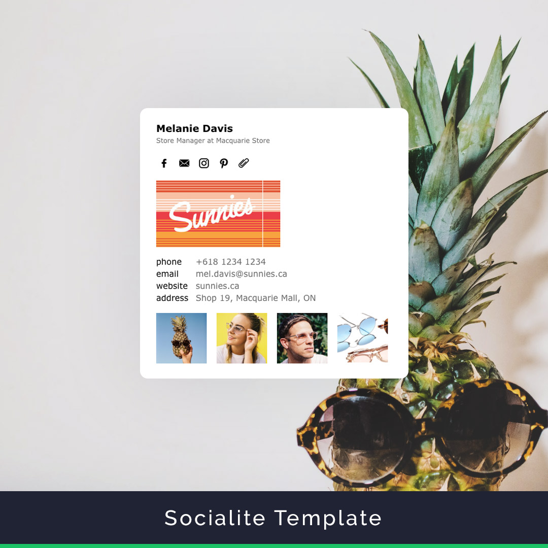 Socialite email signature template
