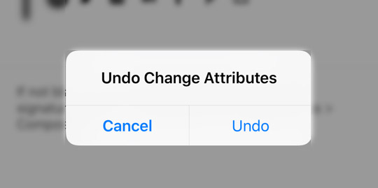 ios 9 undo changes email signature paste