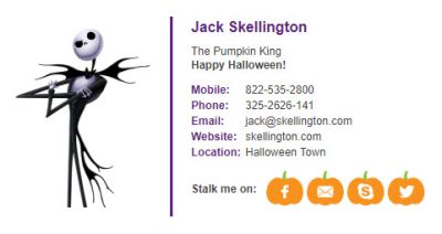 Jack Skellington - Professional Solo Template