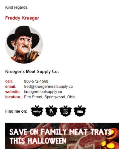 Freddy Krueger - Div Party Template