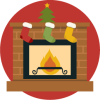Fireplace Christmas Icon 2014