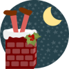 Santa Chimney Christmas Icon 2014