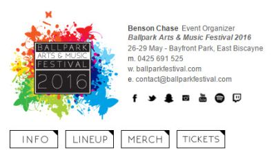 Ballpark Arts & Music Festival - Promotional Links