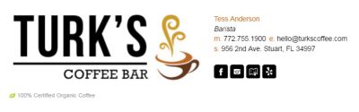 Email Signatures for Baristas - Articulate Template