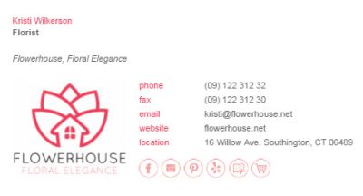 Email Signatures for Florists - Biz Edge Template