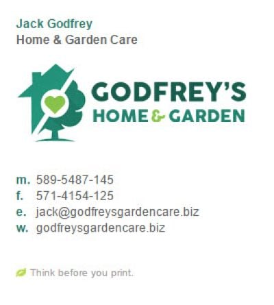 Small Business Email Signature for Gardeners