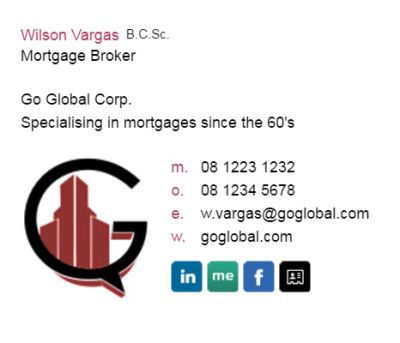 Email signatures for Mortgage Brokers - Biz Edge Template