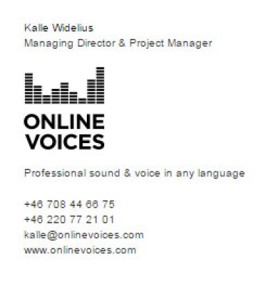 Small Business Email Signature for Sound Engineers