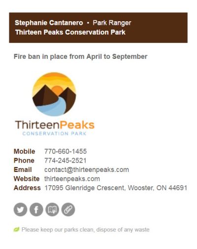 Thirteen Peaks Conservation Park - Color Bar Vertical