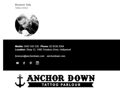 Professional Email Signatures for Tattoo Artists - Understated Template